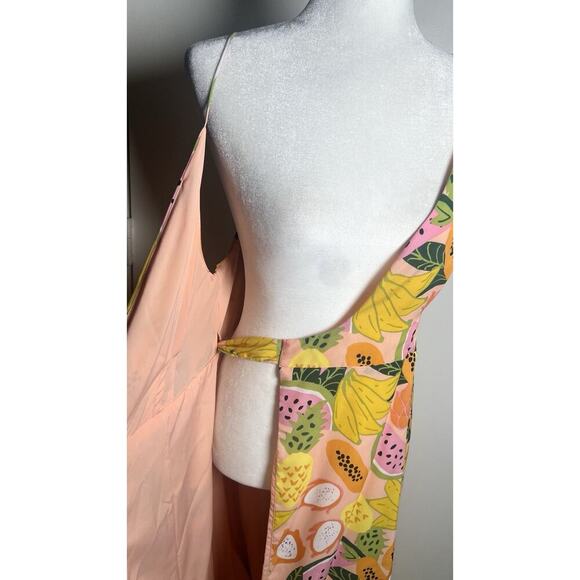 Anthropologie x Hutch Yellow Floral Hi-Lo Chiffon Maxi Wrap Dress Size Small EUC - Picture 9 of 13